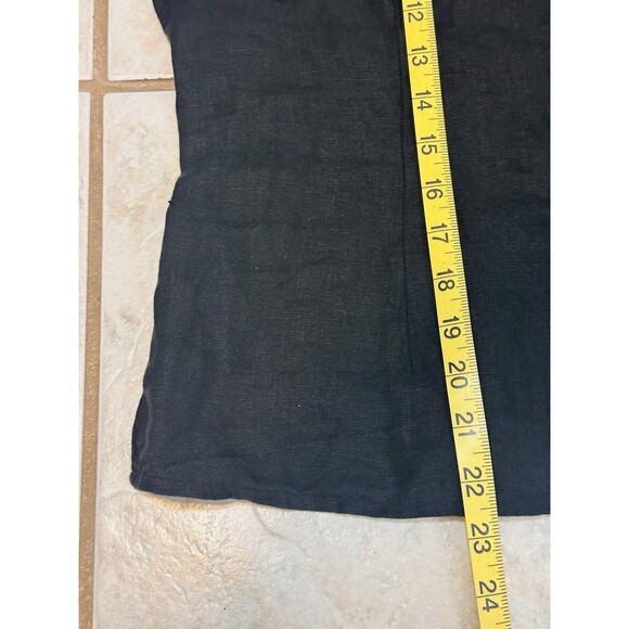 J. Crew Women Size 8 V-Back Linen Button Up Blouse Boho Timeless Closet Staple - Picture 12 of 14